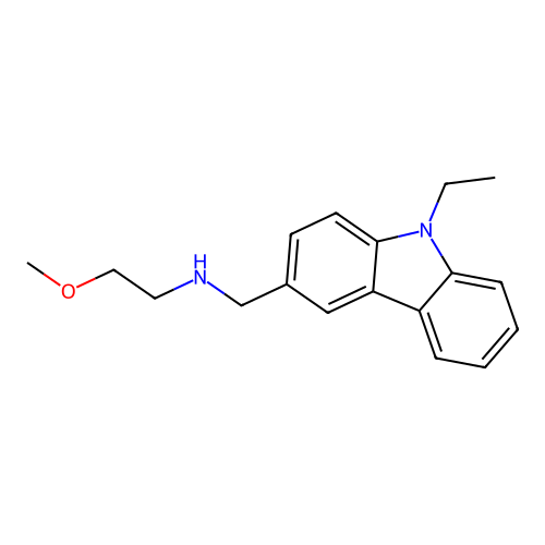 N-[(9-ethyl-9H-carbazol-3-yl)methyl]-2-methoxyethanamine structure