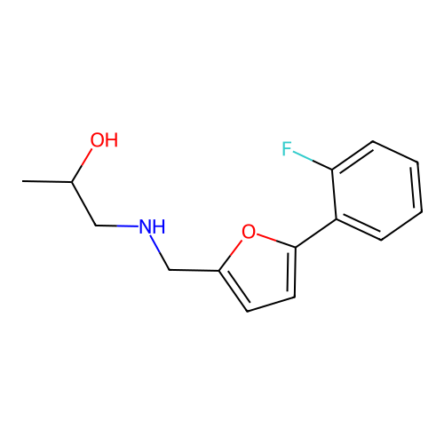 1-({[5-(2-Fluorophenyl)furan-2-yl]methyl}amino)propan-2-ol structure