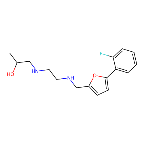 1-[2-[[5-(2-Fluorophenyl)furan-2-yl]methylamino]ethylamino]propan-2-ol structure