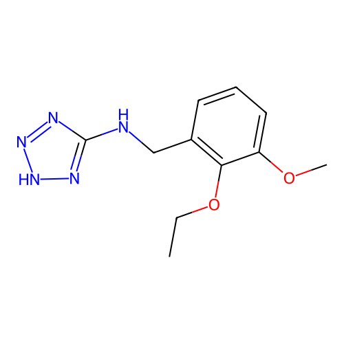 N-[(2-ethoxy-3-methoxyphenyl)methyl]-2H-tetrazol-5-amine structure