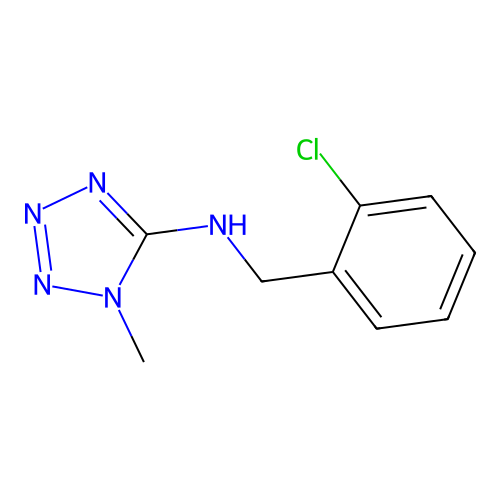 N-(2-chlorobenzyl)-1-methyl-1H-tetrazol-5-amine structure
