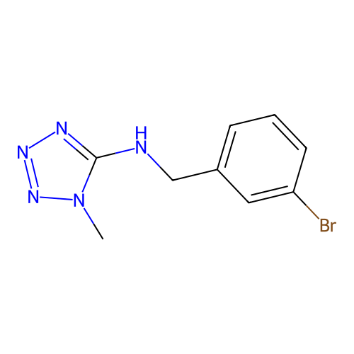 N-(3-bromobenzyl)-1-methyl-1H-tetrazol-5-amine structure