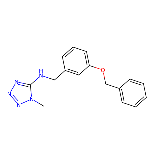 N-[3-(benzyloxy)benzyl]-1-methyl-1H-tetrazol-5-amine structure