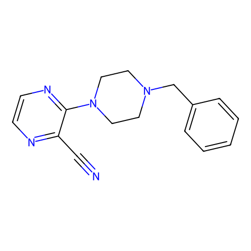 3-(4-Benzylpiperazin-1-yl)pyrazine-2-carbonitrile structure