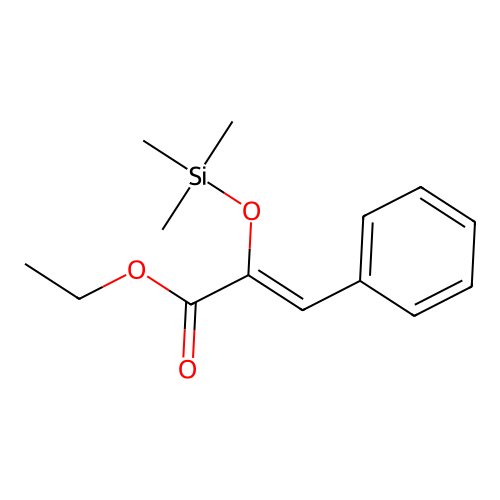 2-Propenoic acid, 3-phenyl-2-[(trimethylsilyl)oxy]-, ethyl ester structure