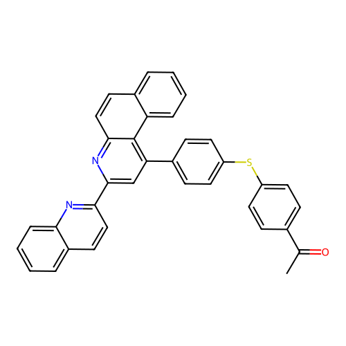 1-(4-((4-(3-(Quinolin-2-yl)benzo[f]quinolin-1-yl)phenyl)thio)phenyl)ethanone structure