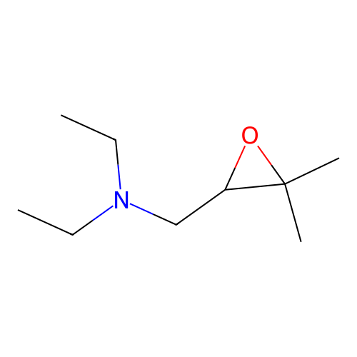 N-[(3,3-dimethyloxiran-2-yl)methyl]-N-ethylethanamine structure