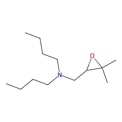 N-butyl-N-[(3,3-dimethyloxiran-2-yl)methyl]butan-1-amine structure