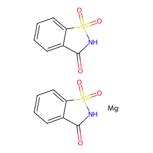 1,2-Benzisothiazol-3(2H)-one, 1,1-dioxide, magnesium salt structure