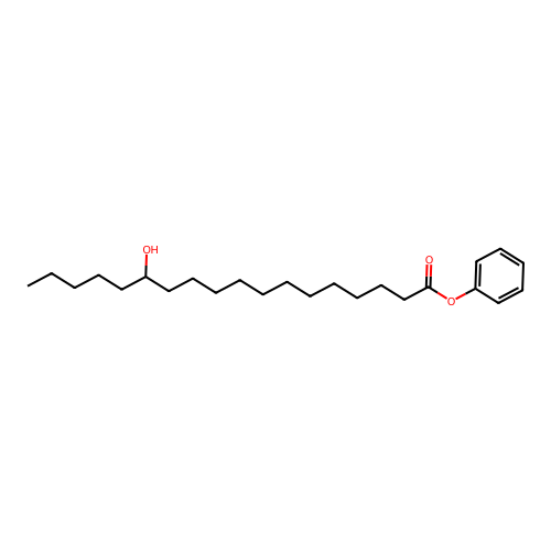 Phenyl 13-hydroxyoctadecanoate structure