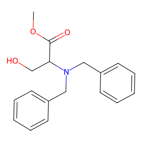 Methyl 2-(dibenzylamino)-3-hydroxypropanoate structure