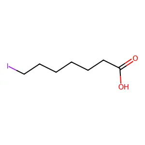 Heptanoic acid, 7-iodo- structure
