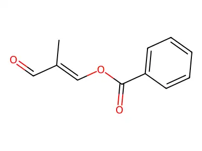 (2-Methyl-3-oxoprop-1-enyl) benzoate structure