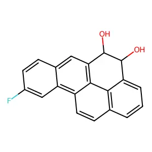 (4R,5R)-9-Fluoro-4,5-dihydrobenzo(a)pyrene-4,5-diol structure