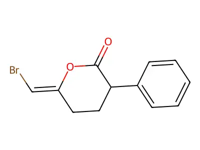 6-(Bromomethylidene)-3-phenyloxan-2-one structure