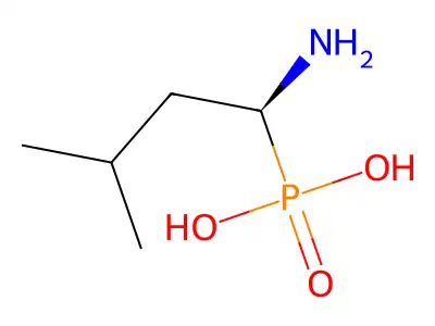P-(1-氨基-3-甲基丁基)膦酸 structure