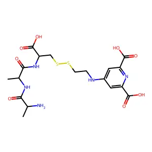 Alanylalanyl-S-(4-(N-(2-thioethyl))aminopyridine-2,6-dicarboxylic acid)cysteine structure