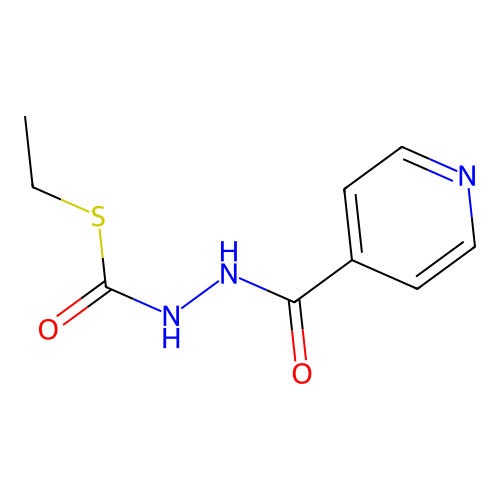 S-ethyl N-(pyridine-4-carbonylamino)carbamothioate structure