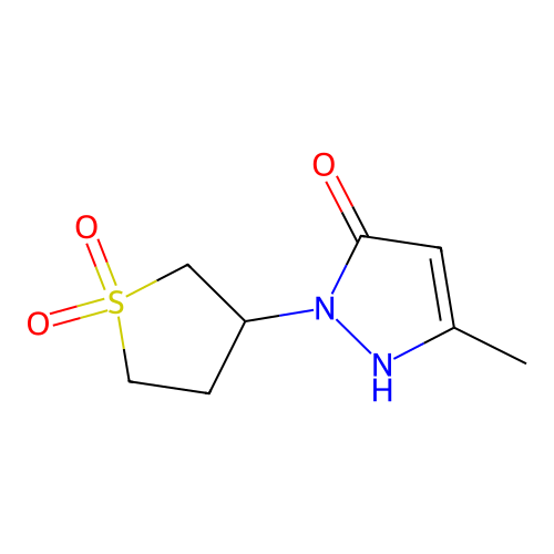 2-(1,1-dioxothiolan-3-yl)-5-methyl-1H-pyrazol-3-one structure