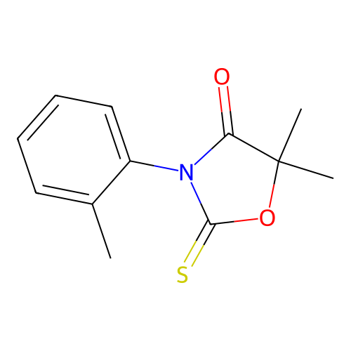5,5-Dimethyl-3-(2-methylphenyl)-2-sulfanylidene-1,3-oxazolidin-4-one structure