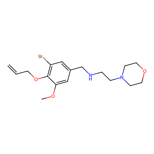 N-[3-bromo-5-methoxy-4-(prop-2-en-1-yloxy)benzyl]-2-(morpholin-4-yl)ethanamine structure