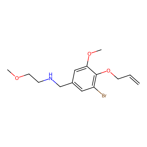 N-[3-bromo-5-methoxy-4-(prop-2-en-1-yloxy)benzyl]-2-methoxyethanamine structure