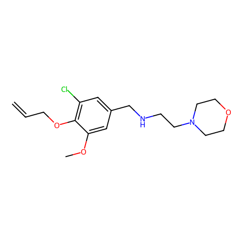 N-[3-chloro-5-methoxy-4-(prop-2-en-1-yloxy)benzyl]-2-(morpholin-4-yl)ethanamine structure