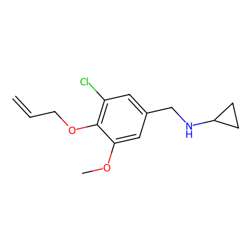 N-[4-(allyloxy)-3-chloro-5-methoxybenzyl]-N-cyclopropylamine structure