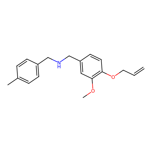 N-[4-(allyloxy)-3-methoxybenzyl]-N-(4-methylbenzyl)amine structure