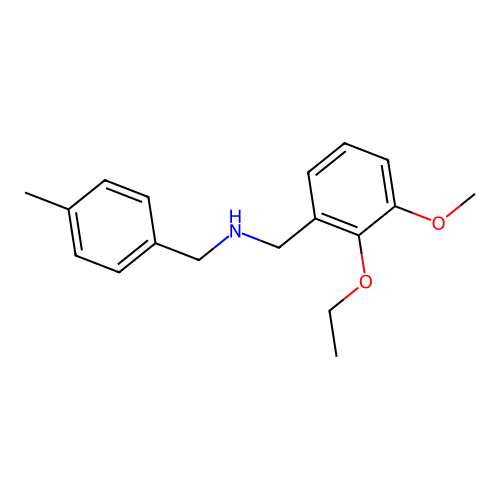 N-(2-ethoxy-3-methoxybenzyl)-N-(4-methylbenzyl)amine structure