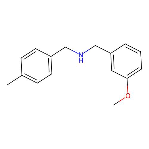 N-[(3-methoxyphenyl)methyl]-1-(4-methylphenyl)methanamine structure
