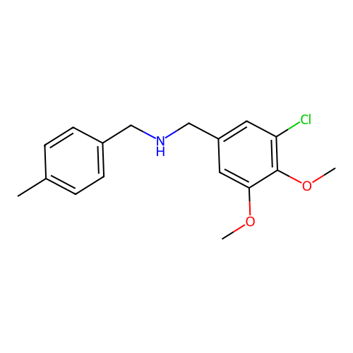 1-(3-chloro-4,5-dimethoxyphenyl)-N-(4-methylbenzyl)methanamine structure
