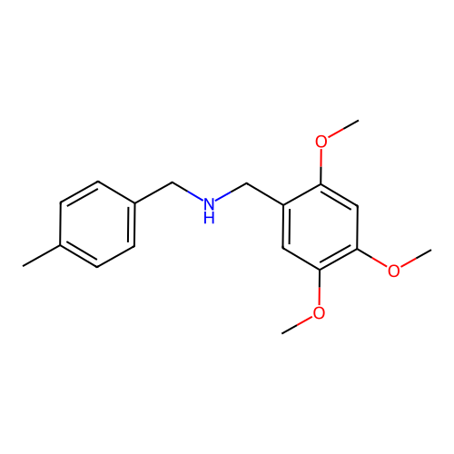 N-(4-methylbenzyl)-N-(2,4,5-trimethoxybenzyl)amine structure