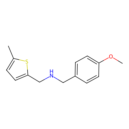 1-(4-methoxyphenyl)-N-[(5-methylthiophen-2-yl)methyl]methanamine structure