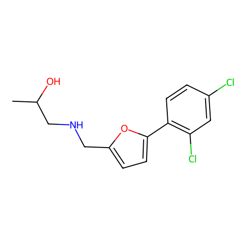 1-({[5-(2,4-Dichlorophenyl)-2-furyl]methyl}amino)-2-propanol structure