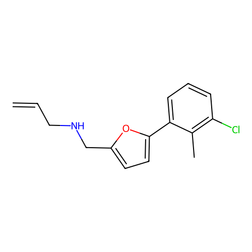 N-{[5-(3-chloro-2-methylphenyl)furan-2-yl]methyl}prop-2-en-1-amine structure