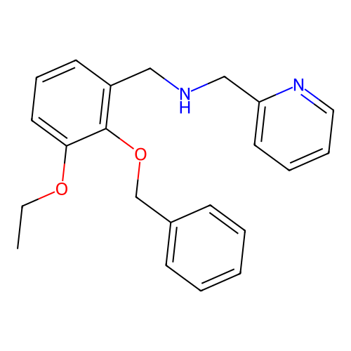 1-[2-(benzyloxy)-3-ethoxyphenyl]-N-(pyridin-2-ylmethyl)methanamine structure