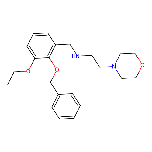 N-[2-(benzyloxy)-3-ethoxybenzyl]-2-(morpholin-4-yl)ethanamine structure