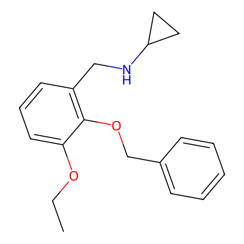 N-[2-(benzyloxy)-3-ethoxybenzyl]cyclopropanamine structure