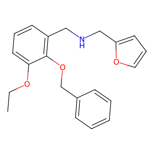 1-[2-(benzyloxy)-3-ethoxyphenyl]-N-(furan-2-ylmethyl)methanamine structure