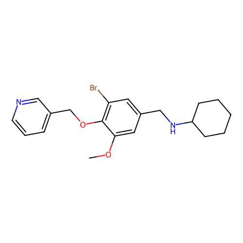 N-[3-bromo-5-methoxy-4-(pyridin-3-ylmethoxy)benzyl]cyclohexanamine structure