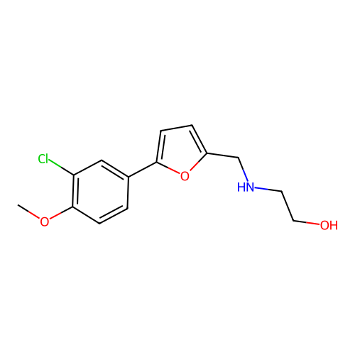 2-({[5-(3-Chloro-4-methoxyphenyl)furan-2-yl]methyl}amino)ethanol structure