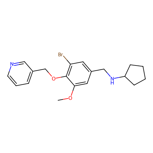 N-[3-bromo-5-methoxy-4-(pyridin-3-ylmethoxy)benzyl]cyclopentanamine structure