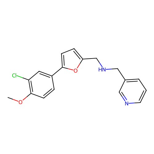 N-{[5-(3-chloro-4-methoxyphenyl)-2-furyl]methyl}-N-(3-pyridinylmethyl)amine structure