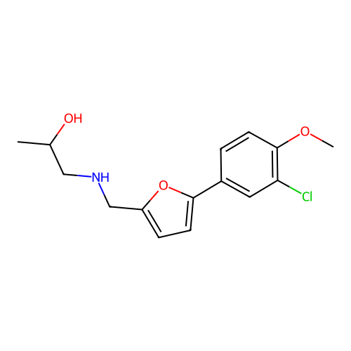 1-({[5-(3-Chloro-4-methoxyphenyl)furan-2-yl]methyl}amino)propan-2-ol structure