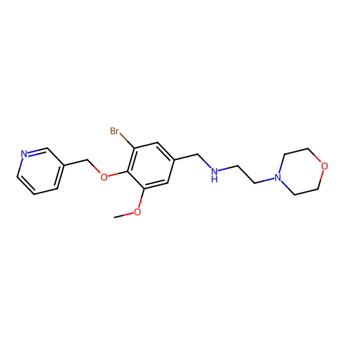 N-[3-bromo-5-methoxy-4-(pyridin-3-ylmethoxy)benzyl]-2-(morpholin-4-yl)ethanamine structure