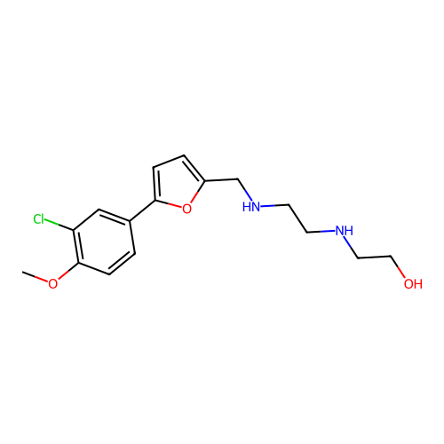 2-{[2-({[5-(3-Chloro-4-methoxyphenyl)furan-2-yl]methyl}amino)ethyl]amino}ethanol structure