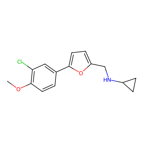 N-{[5-(3-chloro-4-methoxyphenyl)furan-2-yl]methyl}cyclopropanamine structure