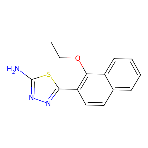 5-(1-Ethoxy-2-naphthyl)-1,3,4-thiadiazol-2-ylamine structure