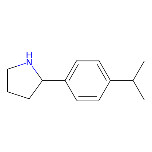 2-(4-(Propan-2-yl)phenyl)pyrrolidine structure